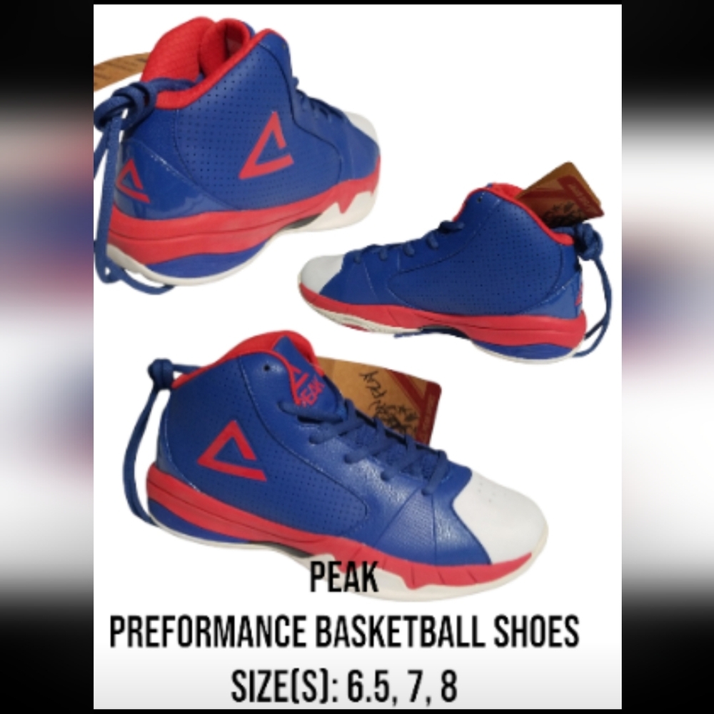 Peak Performance Red and Blue Sneakers Mid-Top Design